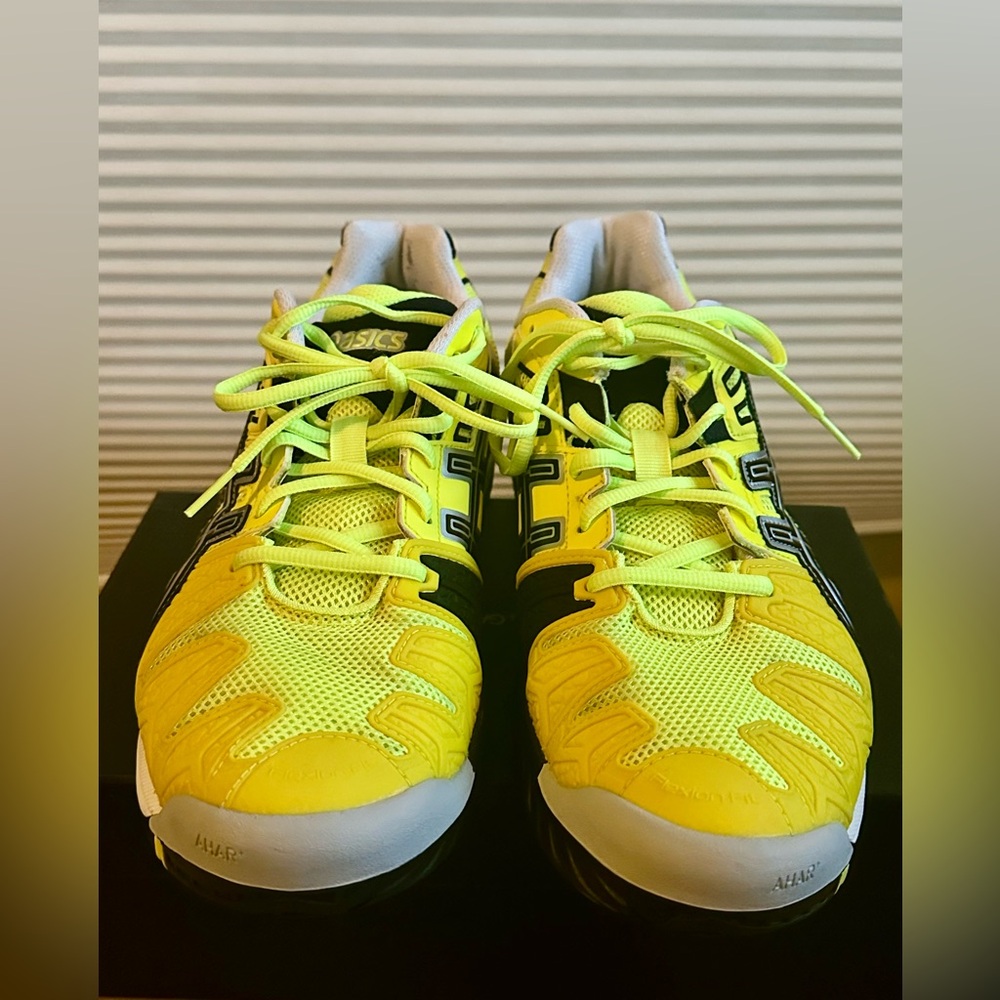 ASICS men’s Gel-Resolution Tennis Shoe - Vibrant Neon Yellow and Black Accents